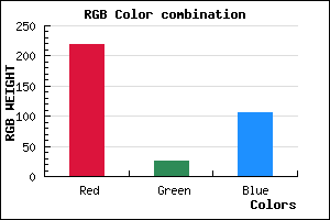 rgb background color #DB1A6A mixer