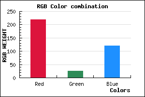 rgb background color #DB1A78 mixer