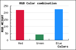 rgb background color #DB28E1 mixer