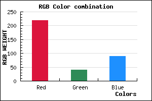 rgb background color #DB285A mixer