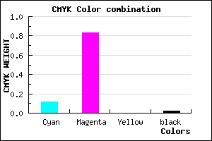#DB2BFA color CMYK mixer