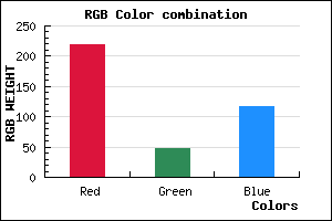 rgb background color #DB2F75 mixer