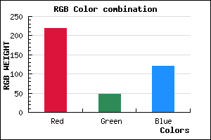 rgb background color #DB2F79 mixer