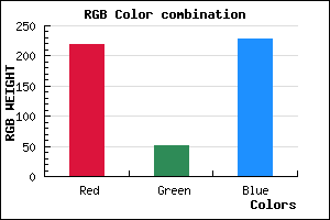 rgb background color #DB33E5 mixer