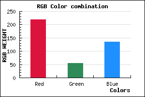 rgb background color #DB3687 mixer