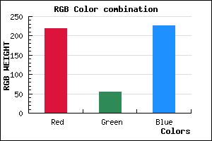 rgb background color #DB36E3 mixer
