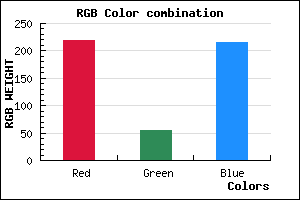 rgb background color #DB37D7 mixer