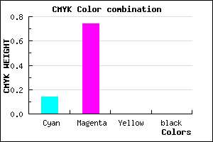 #DB42FF color CMYK mixer