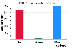 rgb background color #DB07F5 mixer