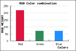rgb background color #DB4848 mixer