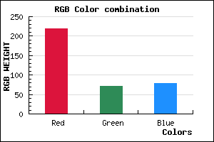 rgb background color #DB484E mixer