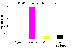 #DB09C5 color CMYK mixer