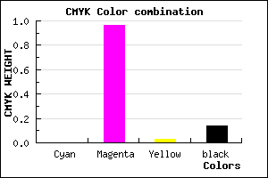 #DB09D4 color CMYK mixer