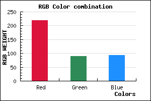 rgb background color #DB5A5D mixer