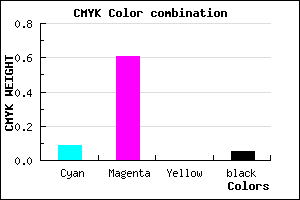 #DB5FF1 color CMYK mixer