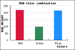 rgb background color #DB61D7 mixer