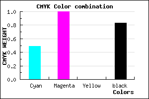 #16002B color CMYK mixer