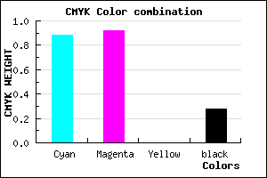 #160EB8 color CMYK mixer