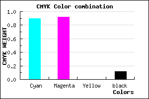 #1612E0 color CMYK mixer
