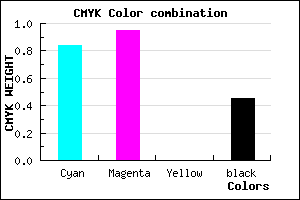 #16078D color CMYK mixer