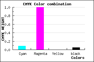 #DC00F2 color CMYK mixer