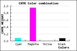 #DC0BEE color CMYK mixer