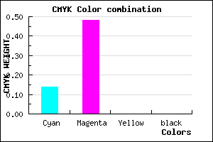 #DC84FF color CMYK mixer