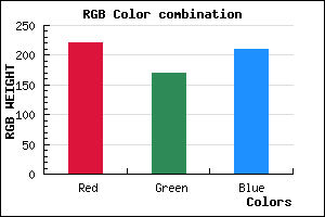 rgb background color #DCA9D1 mixer