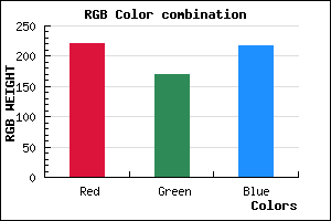 rgb background color #DCA9D9 mixer