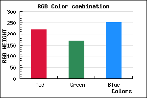 rgb background color #DCA9FB mixer