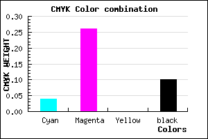 #DCAAE6 color CMYK mixer