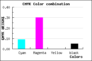 #DCABF3 color CMYK mixer