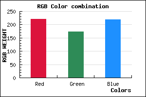 rgb background color #DCAEDB mixer