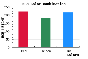 rgb background color #DCB4D7 mixer