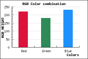 rgb background color #DCB4E7 mixer