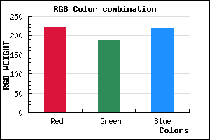 rgb background color #DCBCDB mixer