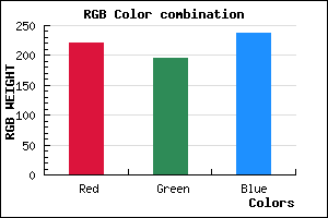 rgb background color #DCC3ED mixer