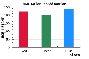 rgb background color #DCC8EE mixer