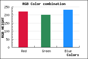 rgb background color #DCC9E7 mixer