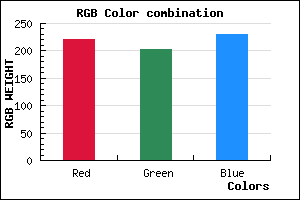 rgb background color #DCCAE6 mixer