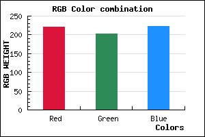 rgb background color #DCCBDF mixer