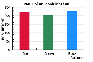 rgb background color #DCCBE3 mixer