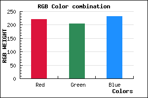 rgb background color #DCCCE8 mixer