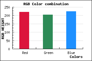 rgb background color #DCCDE1 mixer