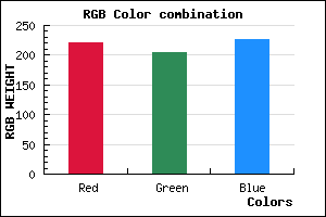 rgb background color #DCCDE3 mixer