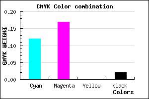 #DCCFF9 color CMYK mixer