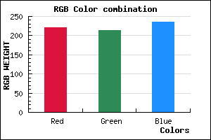 rgb background color #DCD6EC mixer