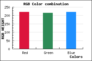 rgb background color #DCD7DD mixer