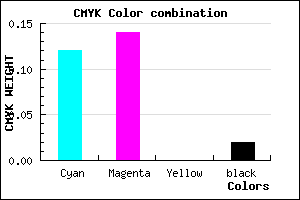 #DCD8FA color CMYK mixer