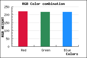 rgb background color #DCD9D9 mixer